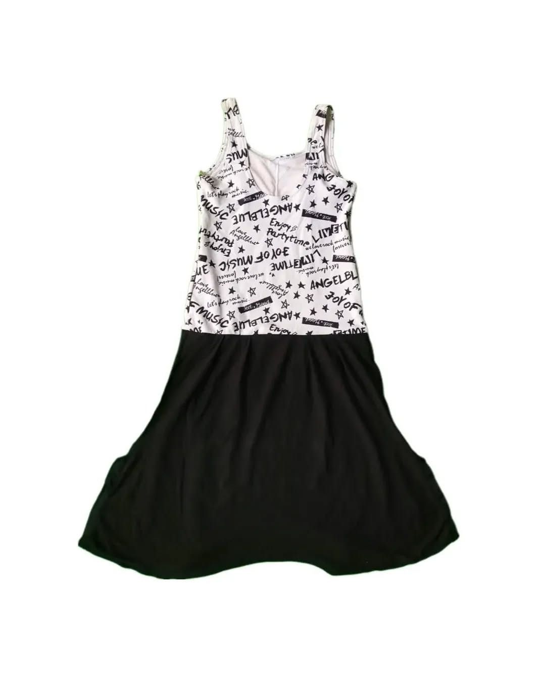 Angel Blue White Pattern Dress Swimsuit One Piece