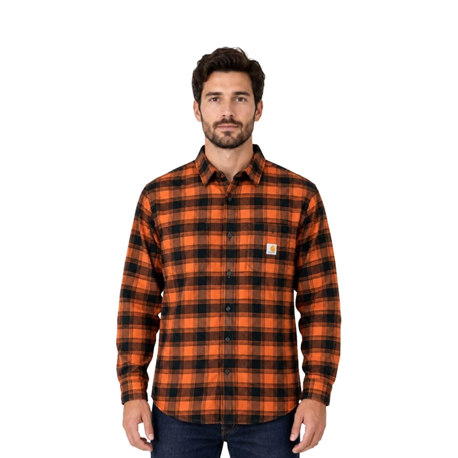 Carhartt Carhartt Men's Bordeaux Heather Plaid Shirt Mid Weight Flannel L/S M Size US M / EU 48-50 / 2 - 2 Thumbnail