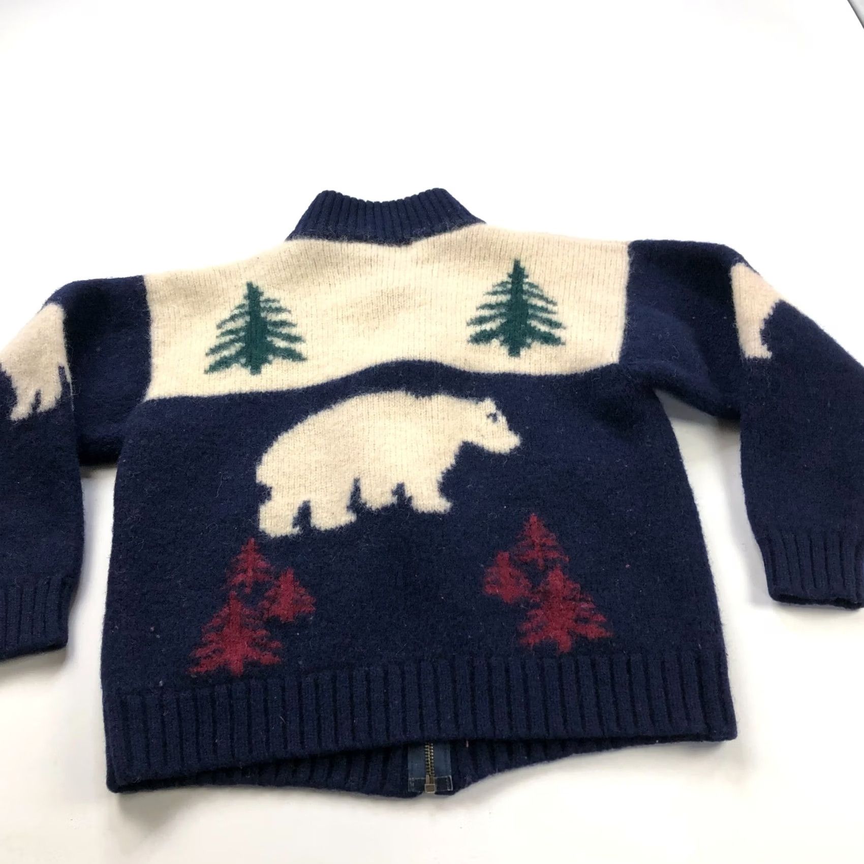 Lands' End Lands' End LG Shetland Wool Holiday Christmas Mens Zip Mock Neck Sweater SHRUNK Size US L / EU 52-54 / 3 - 5 Thumbnail