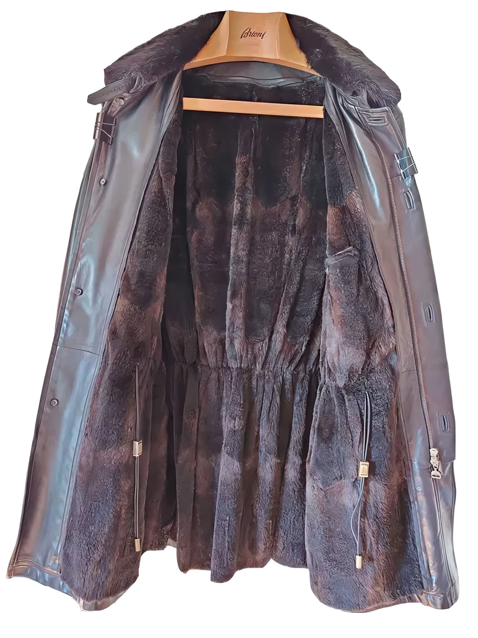 Brioni MINK FUR LEATHER COAT Size US M / EU 48-50 / 2 - 3 Thumbnail