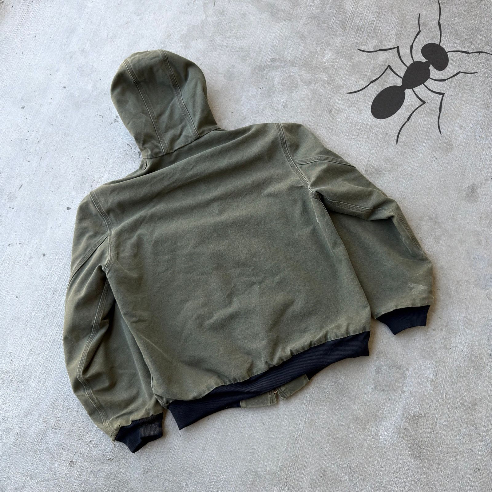 Carhartt × Vintage Carhartt J131 GRN green hooded work wear jacket Size US M / EU 48-50 / 2 - 6 Thumbnail