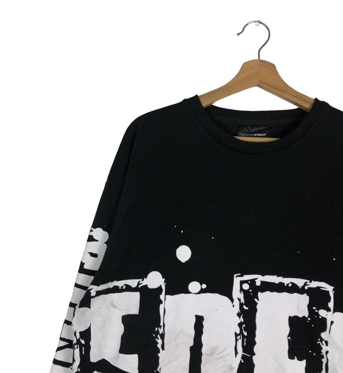Japanese Brand 🔥VINTAGE SWEATSHIRT DEFECTIVE STRUCT PUNK DESIGN OVERPRINT Size US L / EU 52-54 / 3 - 7 Thumbnail