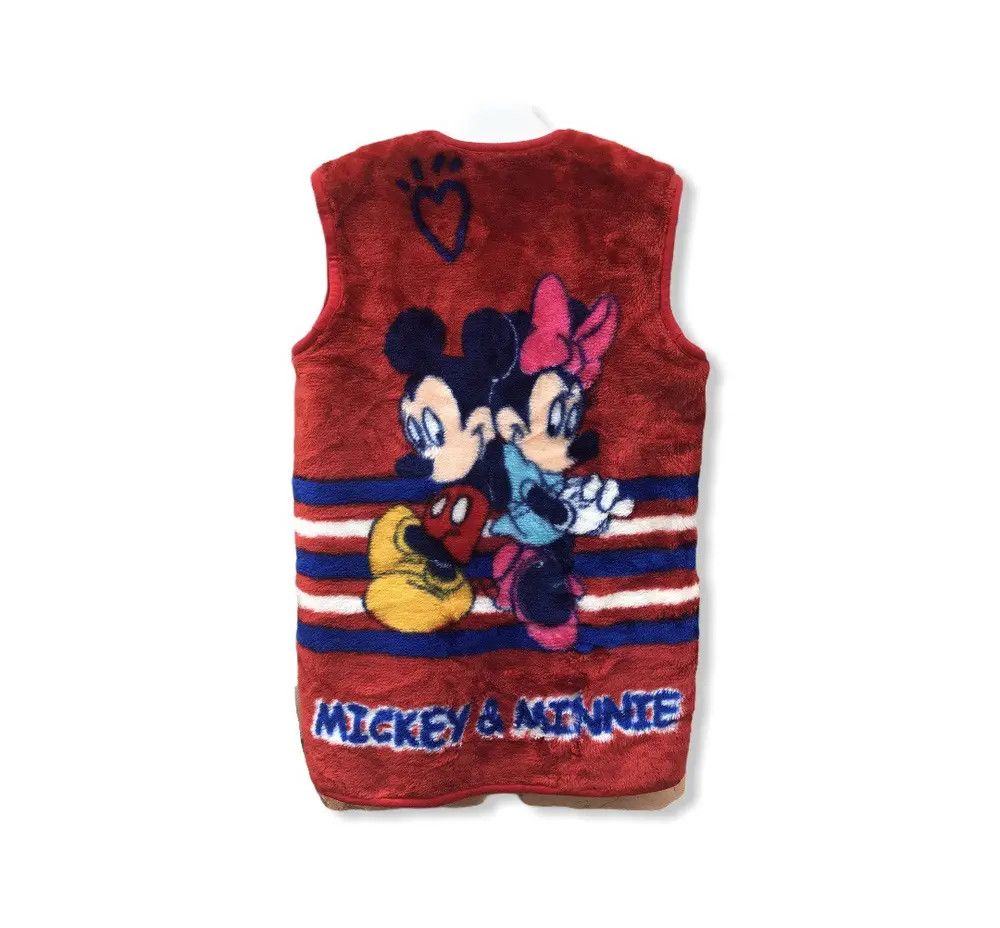 Disney × Vintage Mickey And Minnie Mouse Cartoon Fleece Vest Size US S / EU 44-46 / 1 - 3 Thumbnail