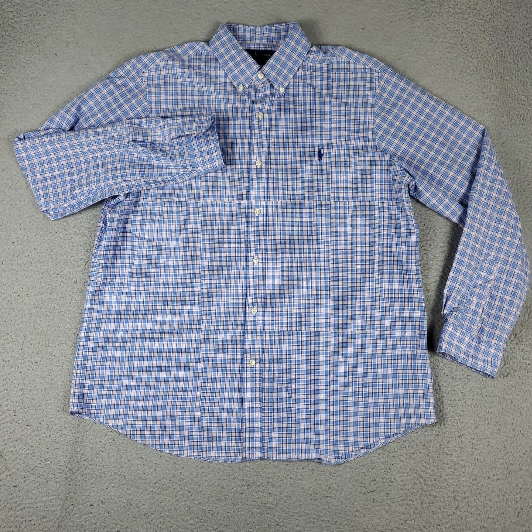 Ralph Lauren Ralph Lauren Shirt Mens XL Blue Plaid Pony Casual Button Up Long Sleeve Size US XL / EU 56 / 4 - 3 Thumbnail