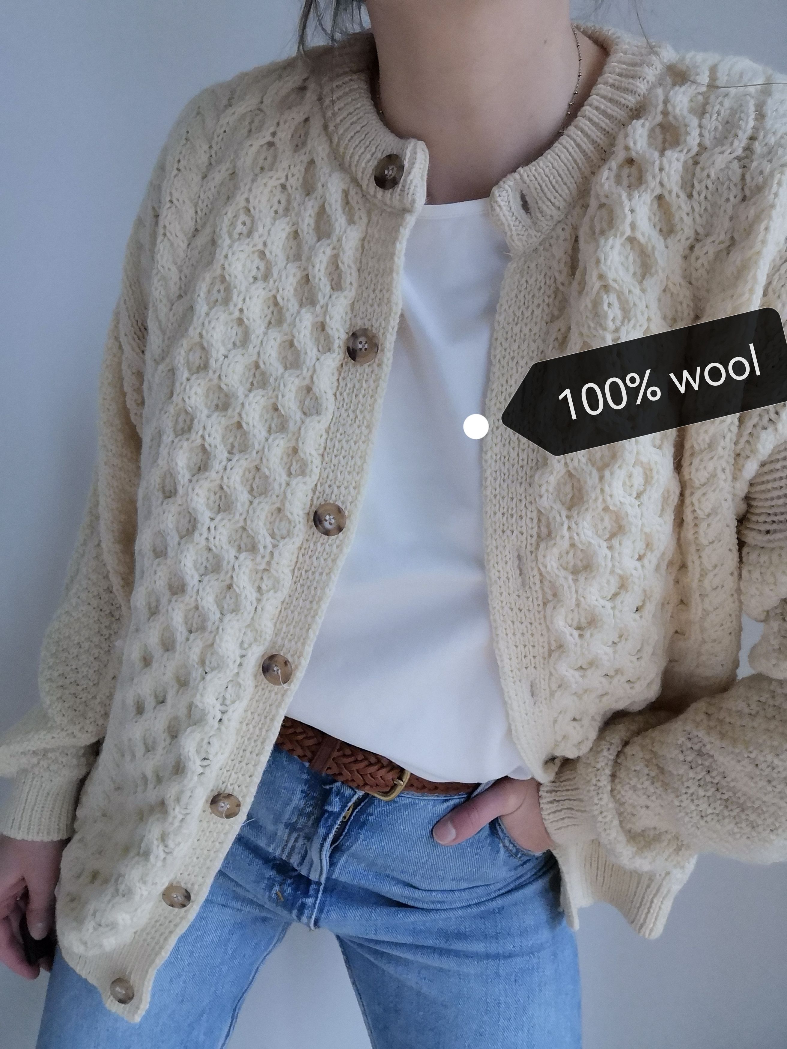 Vintage wool sweater size L Size L / US 10 / IT 46 - 1 Thumbnail