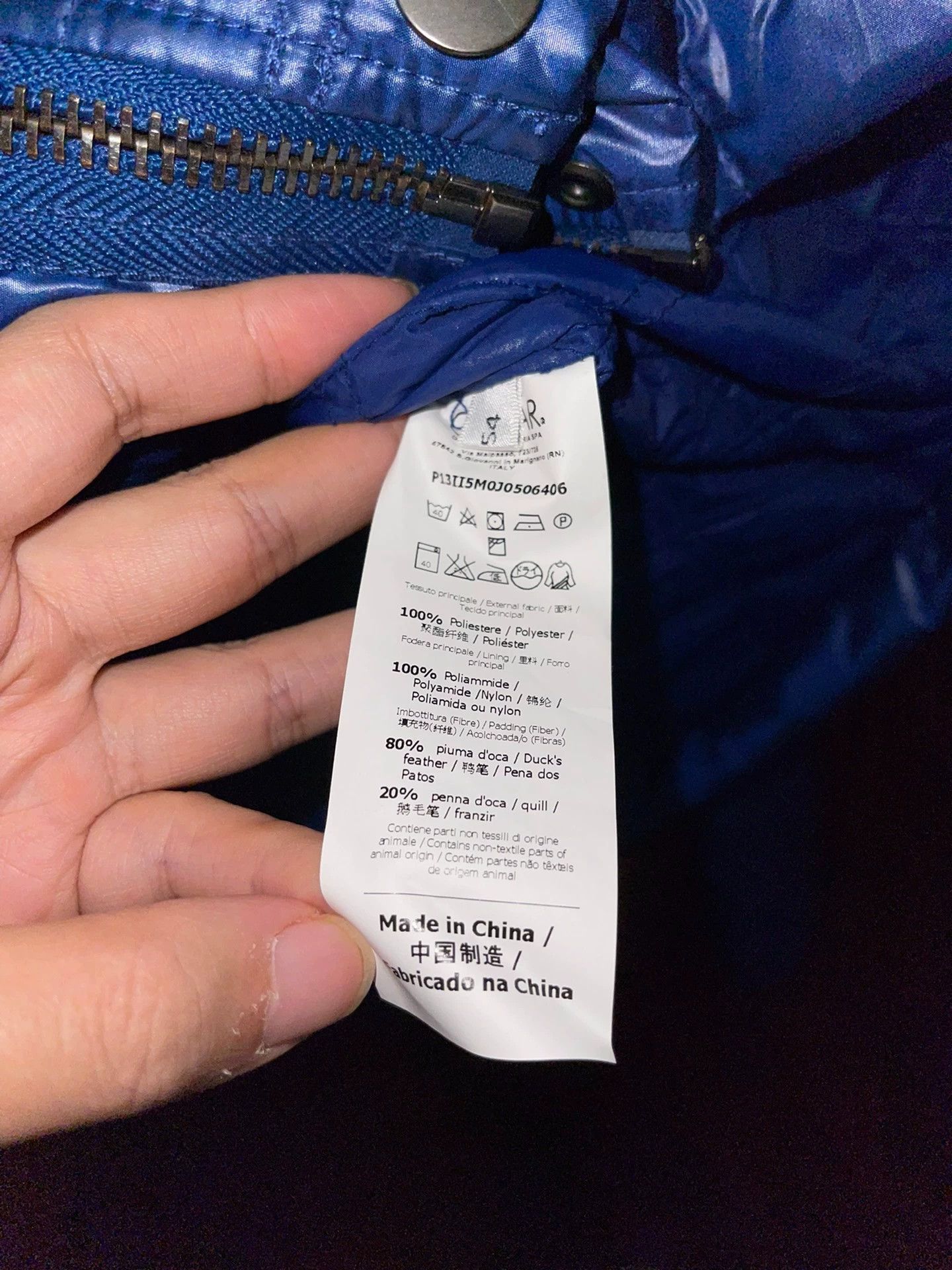 Iceberg iceberg blue double-faced down jacket 54 Size US L / EU 52-54 / 3 - 8 Thumbnail