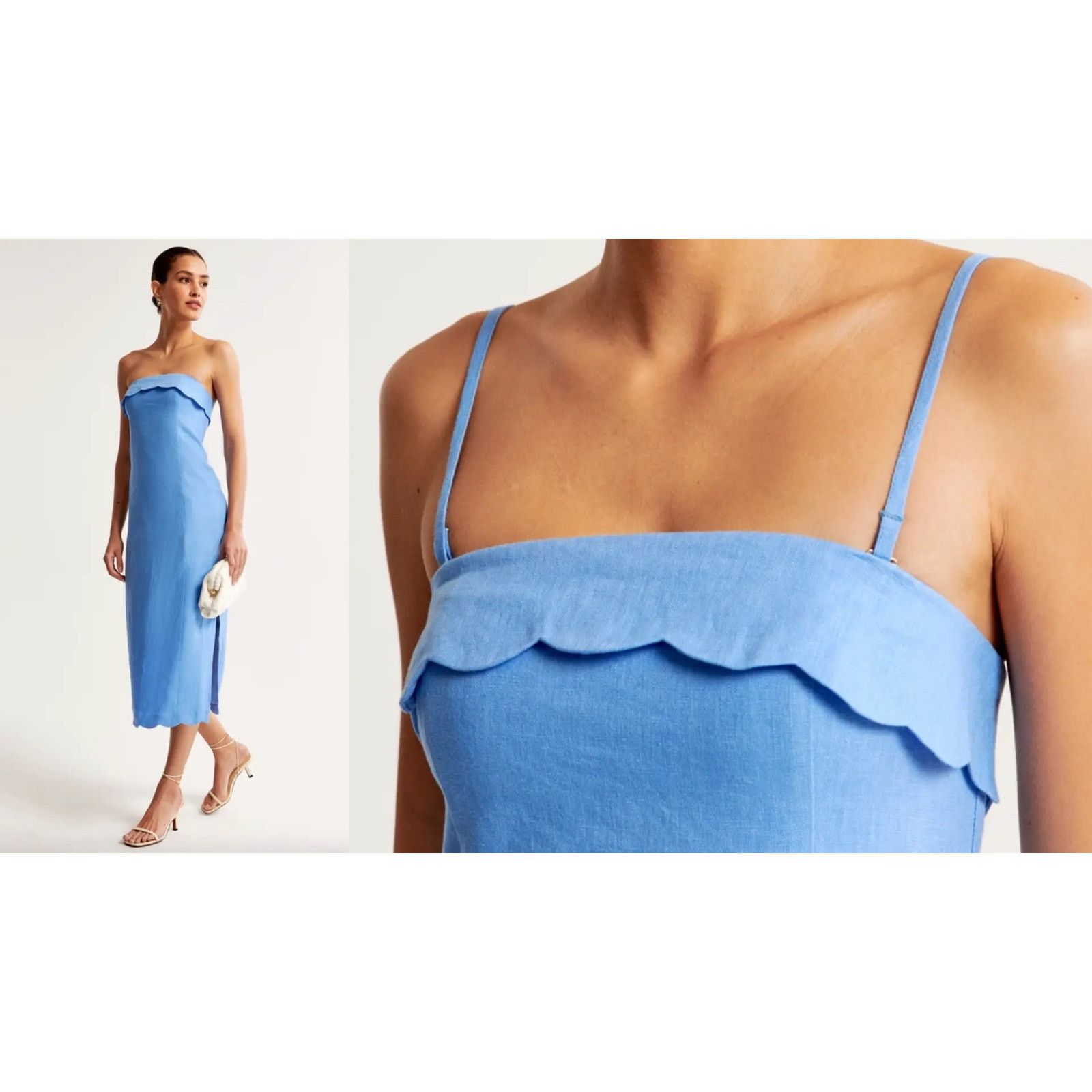 Abercrombie & Fitch NWT ABERCROMBIE & FITCH Premium Linen Dress Sz Large Tall Size L / US 10 / IT 46 - 3 Thumbnail