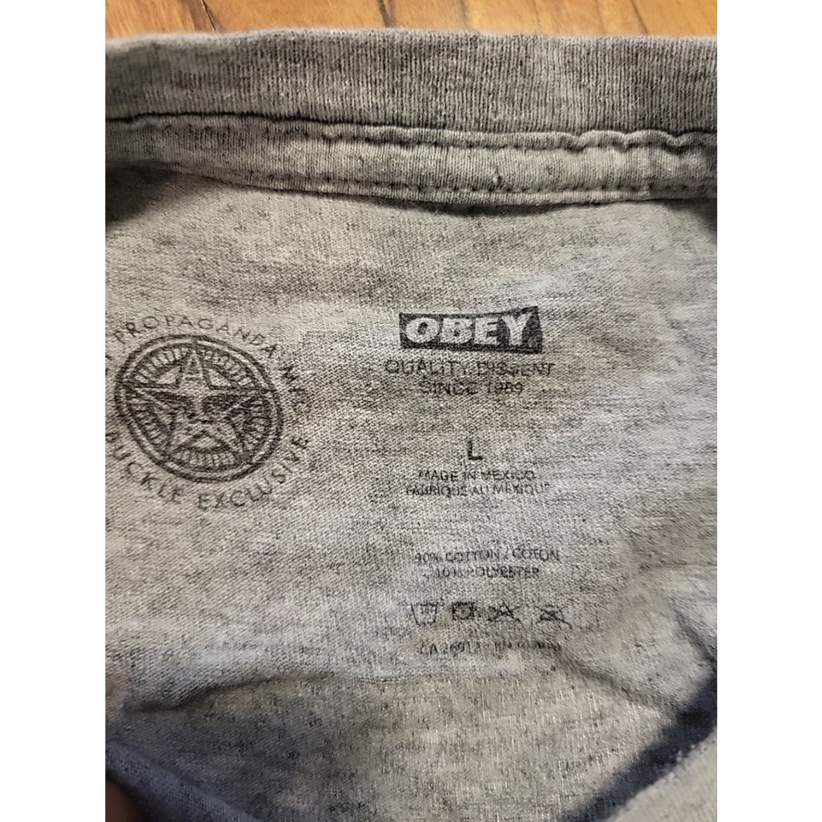 Obey Obey Tshirt Worldwide Propaganda Large Gray Short Sleeve Size US L / EU 52-54 / 3 - 8 Thumbnail