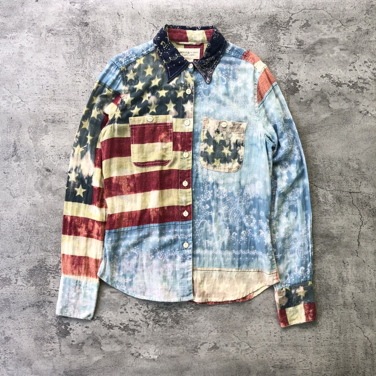 Denim & Supply Ralph Lauren × Polo Ralph Lauren × Vintage Ralph Lauren Denim Supply Military American Flag Size S / US 4 / IT 40 - 1 Thumbnail