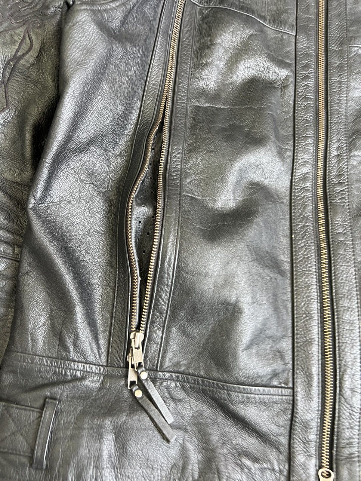 Harley Davidson × Vintage Vintage Harley Davidson Leather Jacket 2XL motorcycle Size US XXL / EU 58 / 5 - 7 Thumbnail