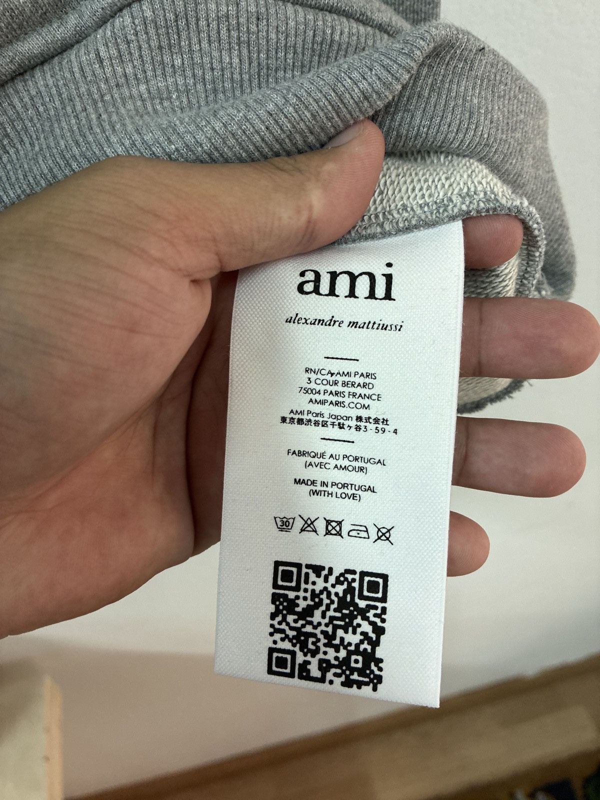 AMI Hoodie Ami Paris Ami De Coeur grey Size US S / EU 44-46 / 1 - 3 Thumbnail