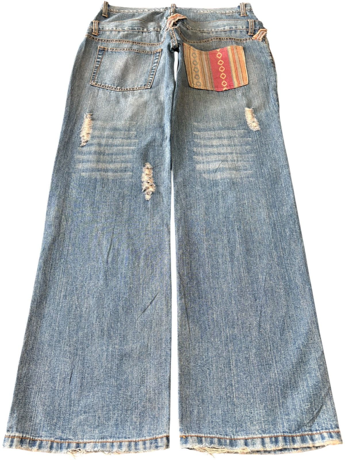 JNCO Vintage Japanese Brand Double Waist Distressed Baggy Jeans Size US 34 / EU 50 - 2 Thumbnail