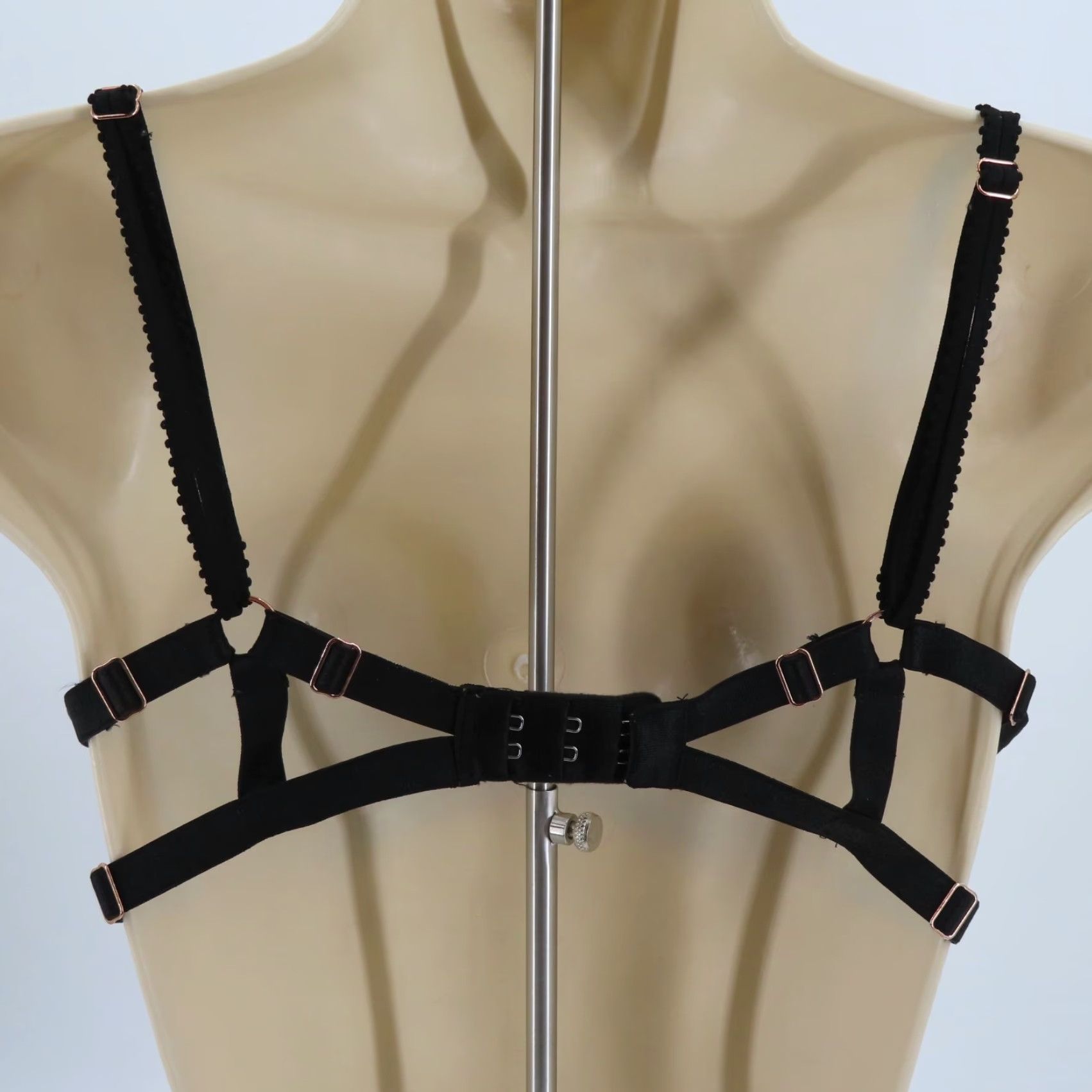 Victoria's Secret Victorias Secret 32D Very Sexy Push Up Bra Cream Lace Black Padded Underwire Size ONE SIZE - 6 Thumbnail