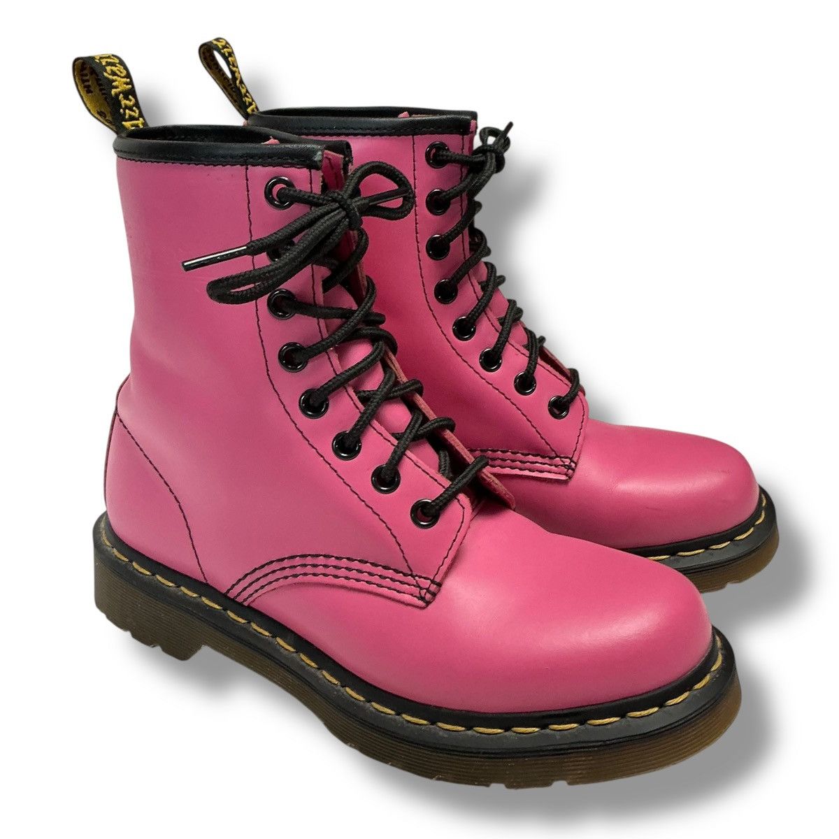 Dr. Martens Dr. Martens Air Wair Fuchsia Pink Smooth Leather Boots Size US 6 / IT 36 - 1 Thumbnail