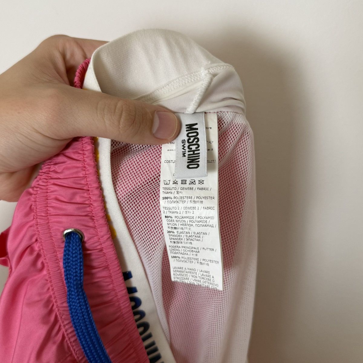 Moschino Moschino Swim Multicolor Logo Nylon Shorts Pink Size US 32 / EU 48 - 7 Thumbnail