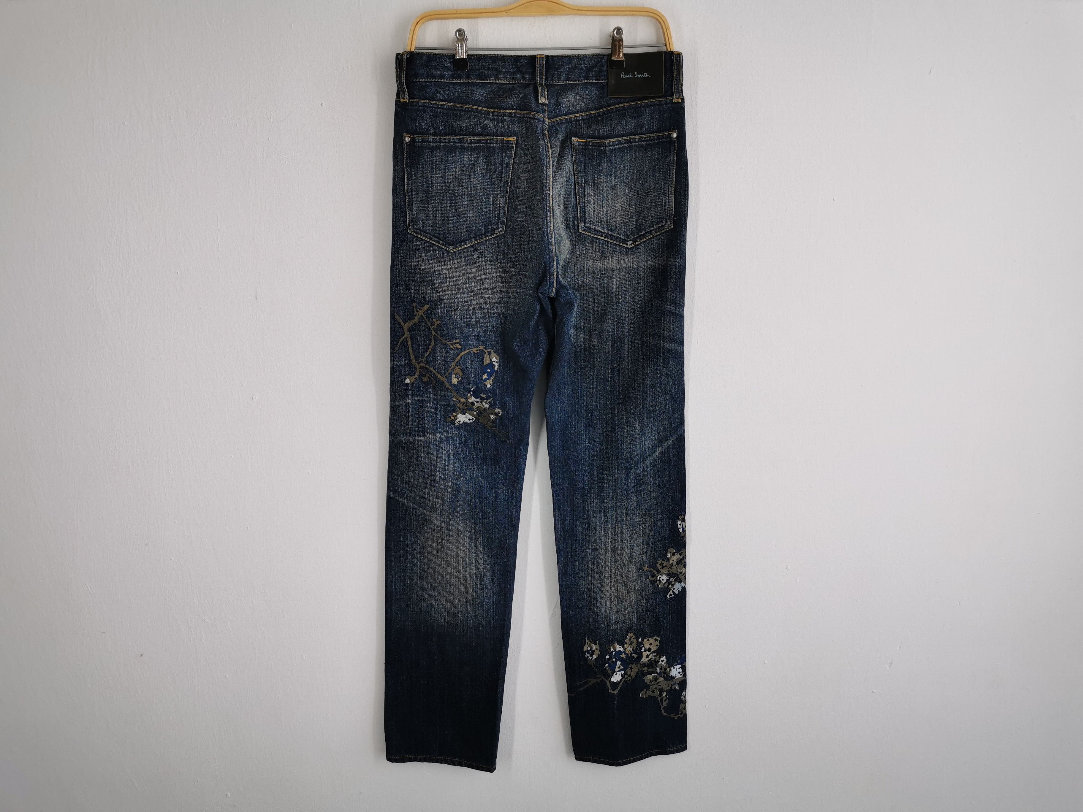 Paul Smith Paul Smith Embroidery Floral Denim Waist 29 Size US 29 - 3 Thumbnail