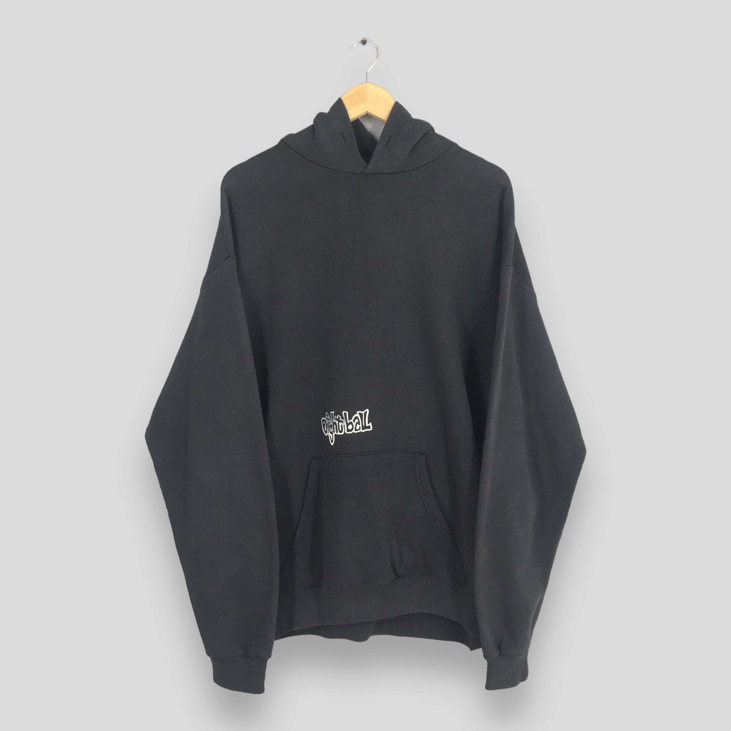 Stussy × Vintage Vintage Eight Ball Usa Black Hoodie Sweater XLarge Size US XL / EU 56 / 4 - 3 Thumbnail