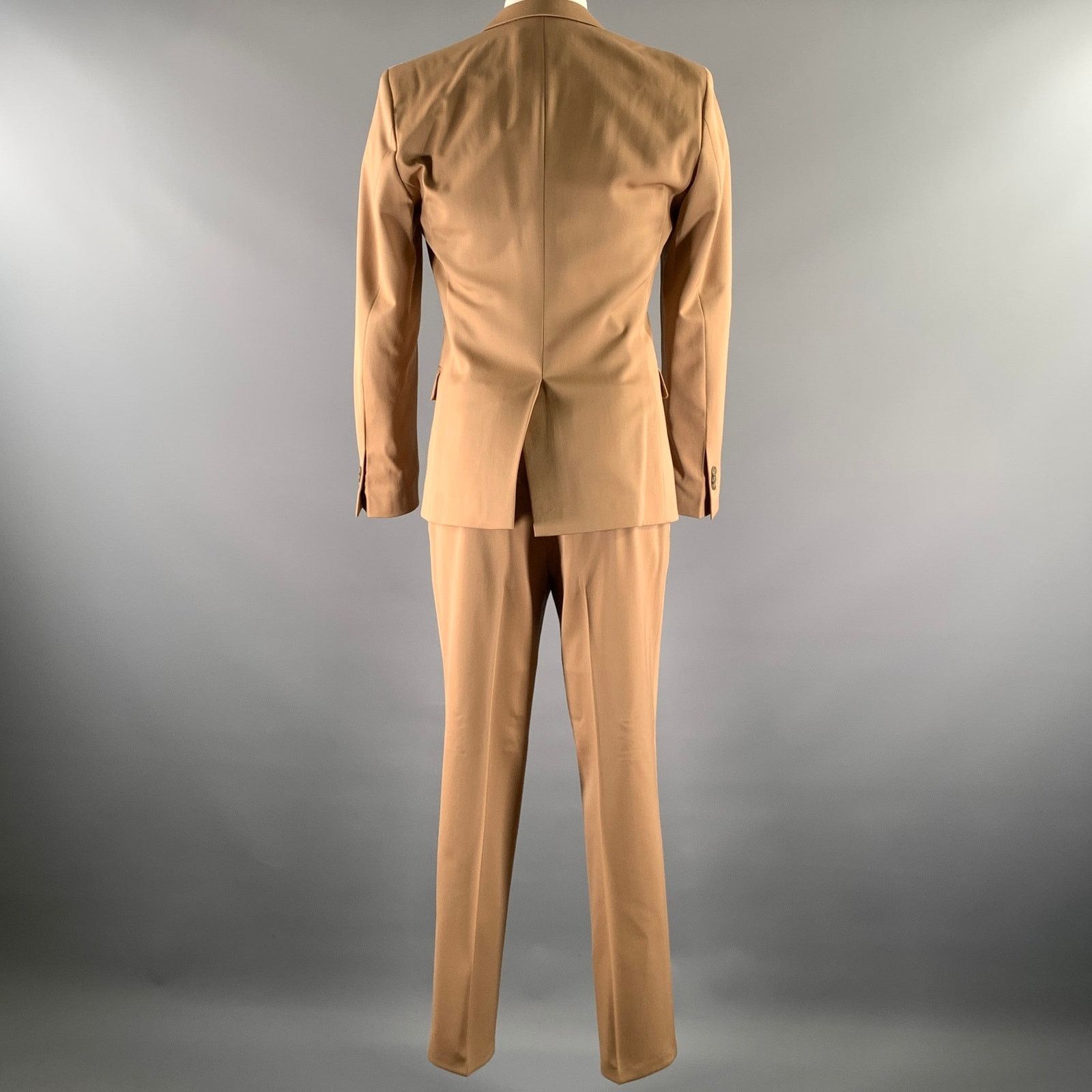 H&M H & M MARGIELA Size 40 Camel Wool Notch Lapel Suit Size 40R - 3 Thumbnail
