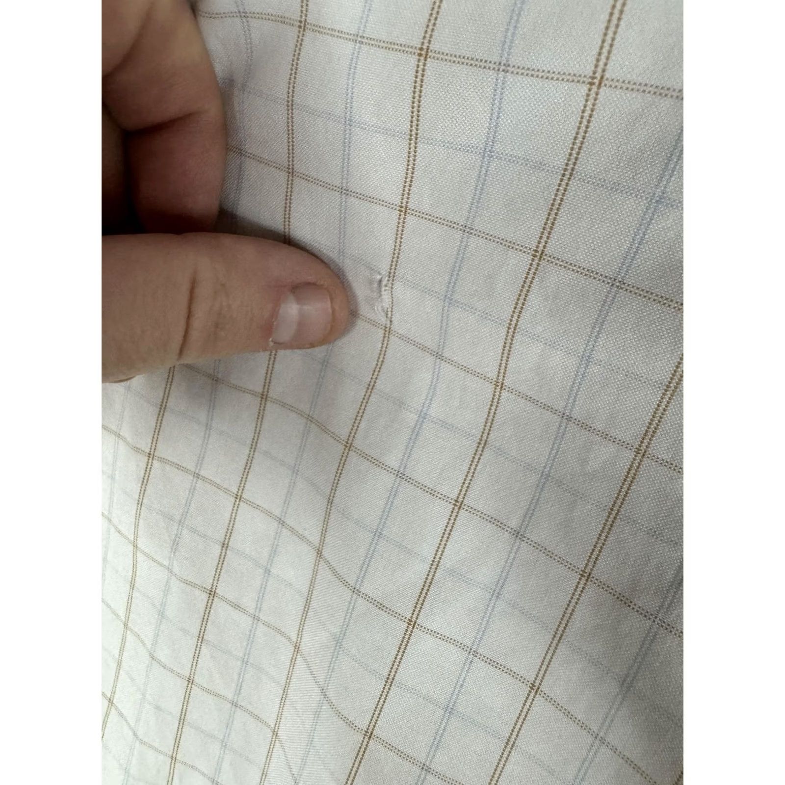 Brooks Brothers Brooks Brothers Dress Shirt Mens 18-35 White Check Traditional Fit Non-Iron Long Sleeve Button-Down Collar 100% Cotton 34/35 Sleeve Mens Size 48R - 5 Thumbnail
