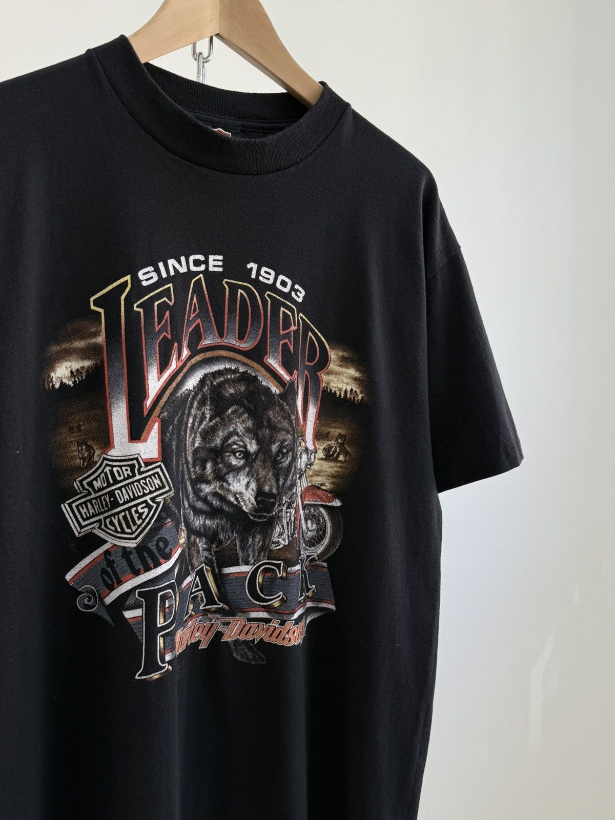 Harley Davidson × Vintage Vintage 1990 Harley Davidson 3D Emblem T-Shirt Size US XL / EU 56 / 4 - 2 Thumbnail