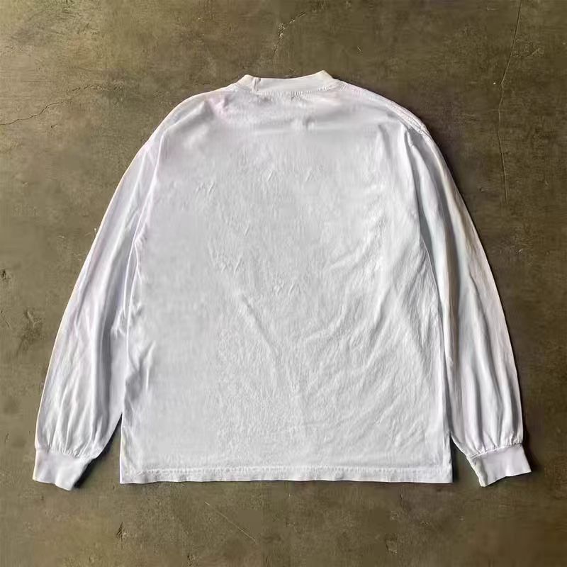 Vintage White Washed Vintage Hip-Hop Print Long-Sleeve T-Shirt Size US M / EU 48-50 / 2 - 2 Thumbnail