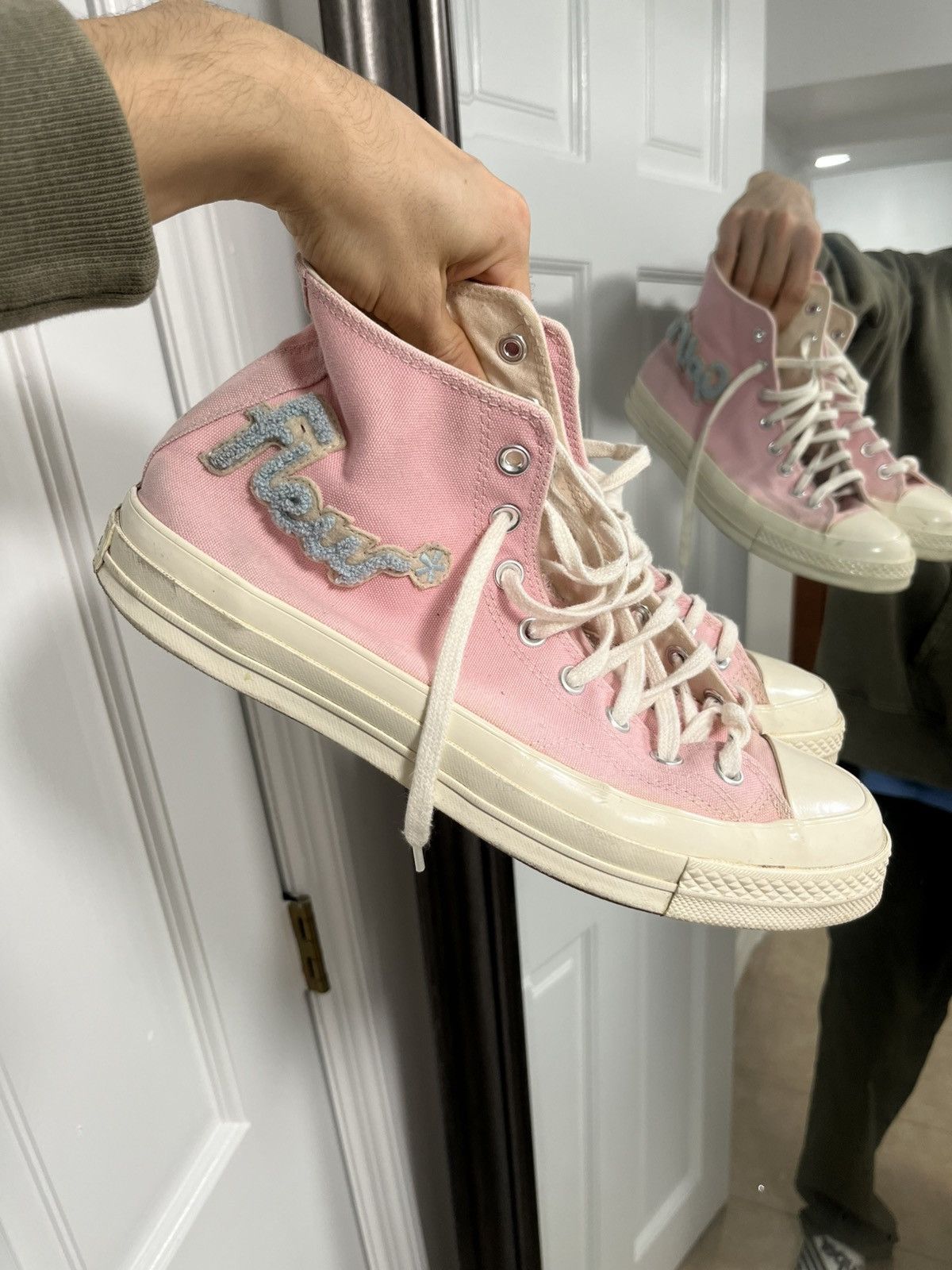 Converse × Golf le Fleur Converse x Golf le Fleur Chuck 70 Hi "Chenille" rare pink Size US 10.5 / EU 43-44 - 1 Thumbnail
