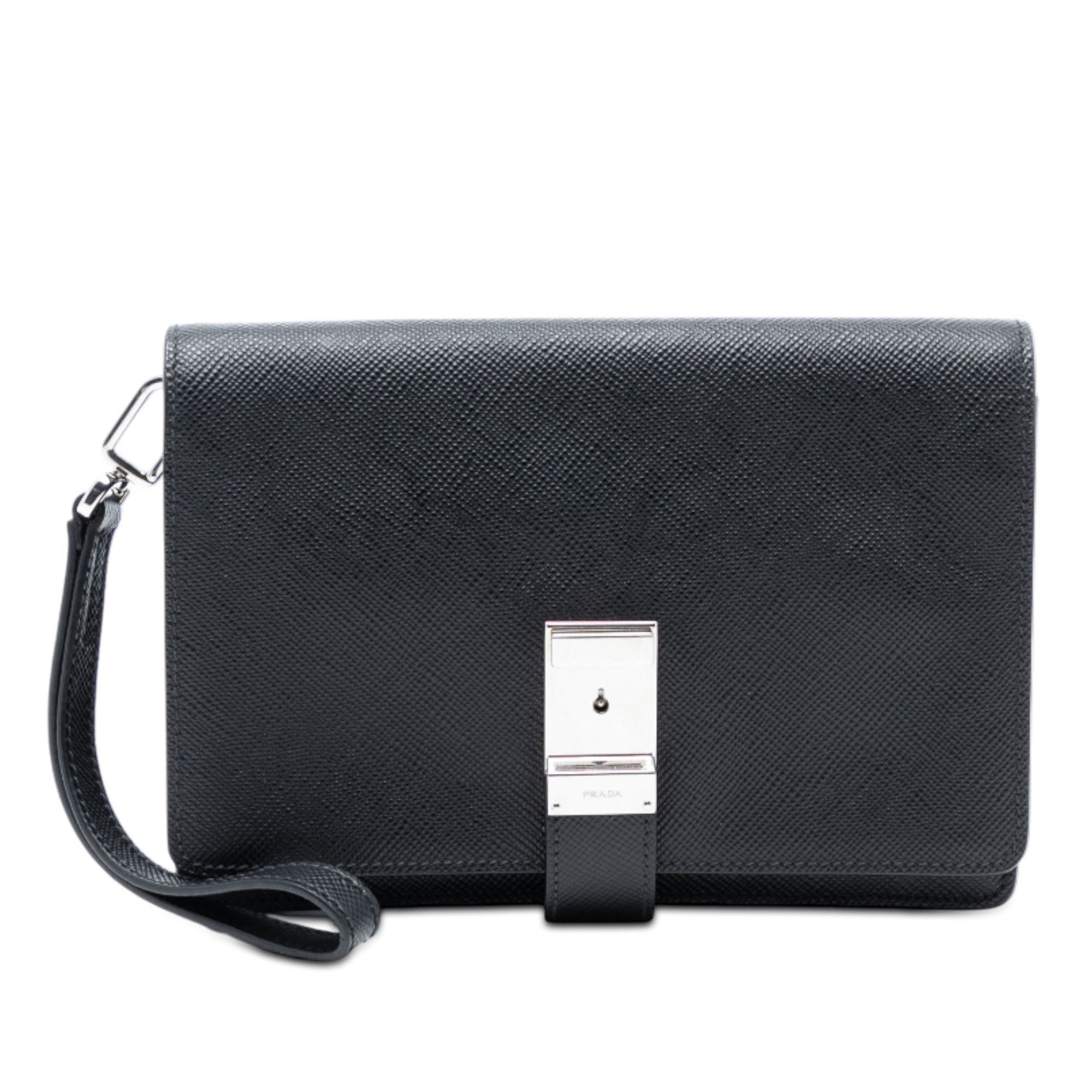Prada Prada Saffiano Flap Clutch Size ONE SIZE - 1 Thumbnail