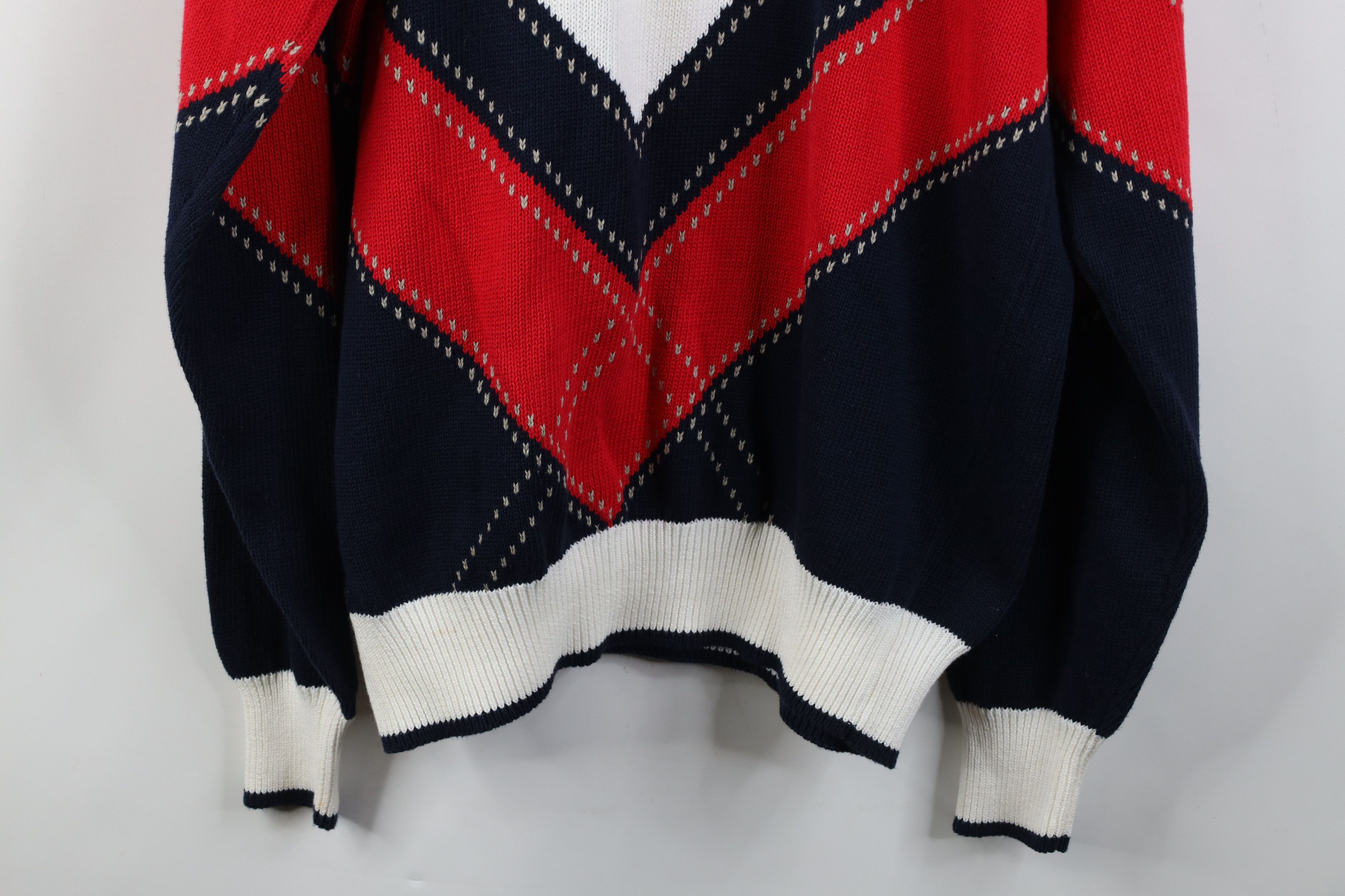 Vintage Vintage 90s Knit Spell Out Ballys Park Place V-Neck Sweater Size US XL / EU 56 / 4 - 12 Thumbnail