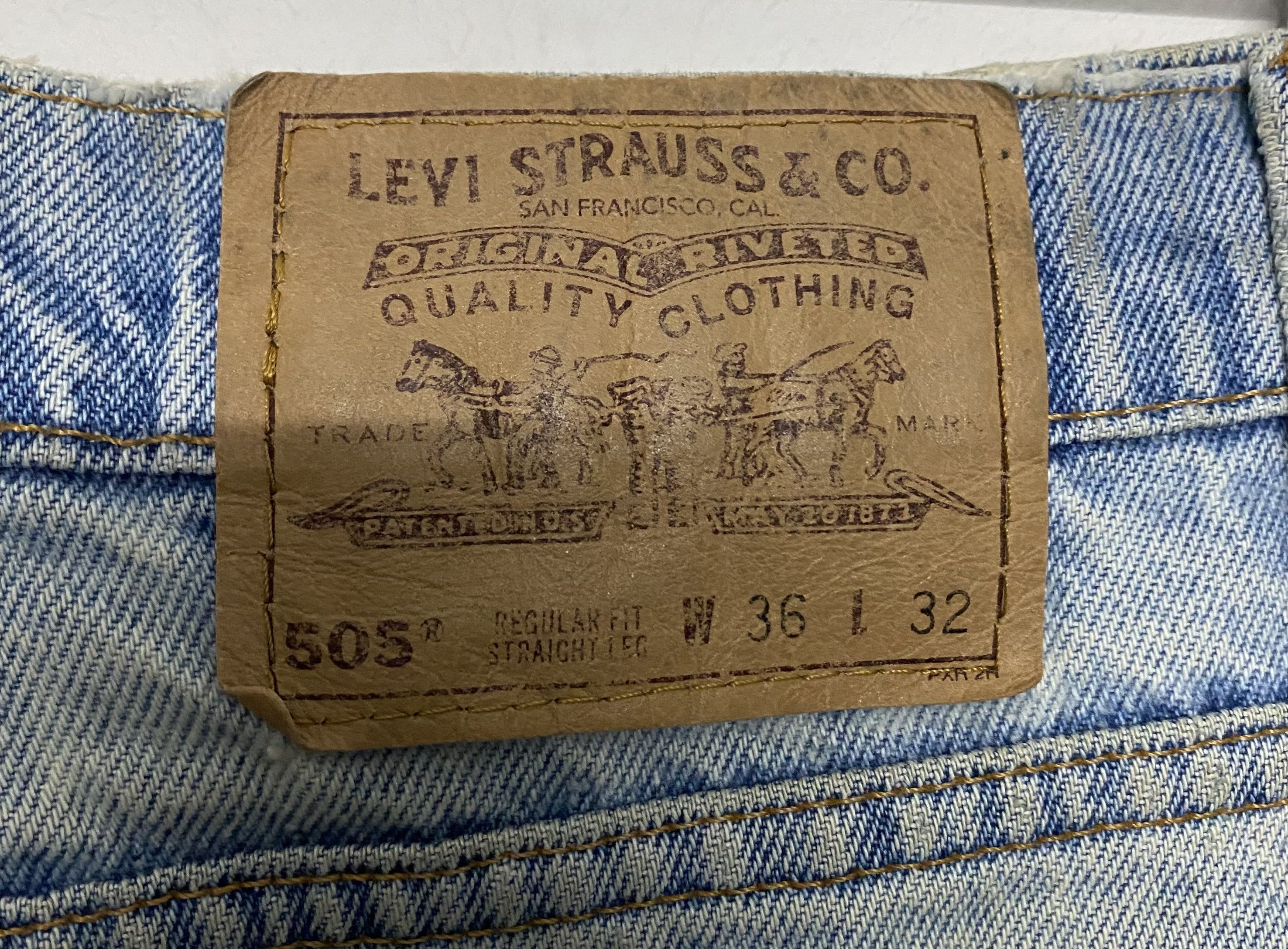 Levi's Vintage Clothing Vintage 1995 Levis 505 Denim Regular Fit Made in USA W36 L32 Size US 36 / EU 52 - 11 Thumbnail