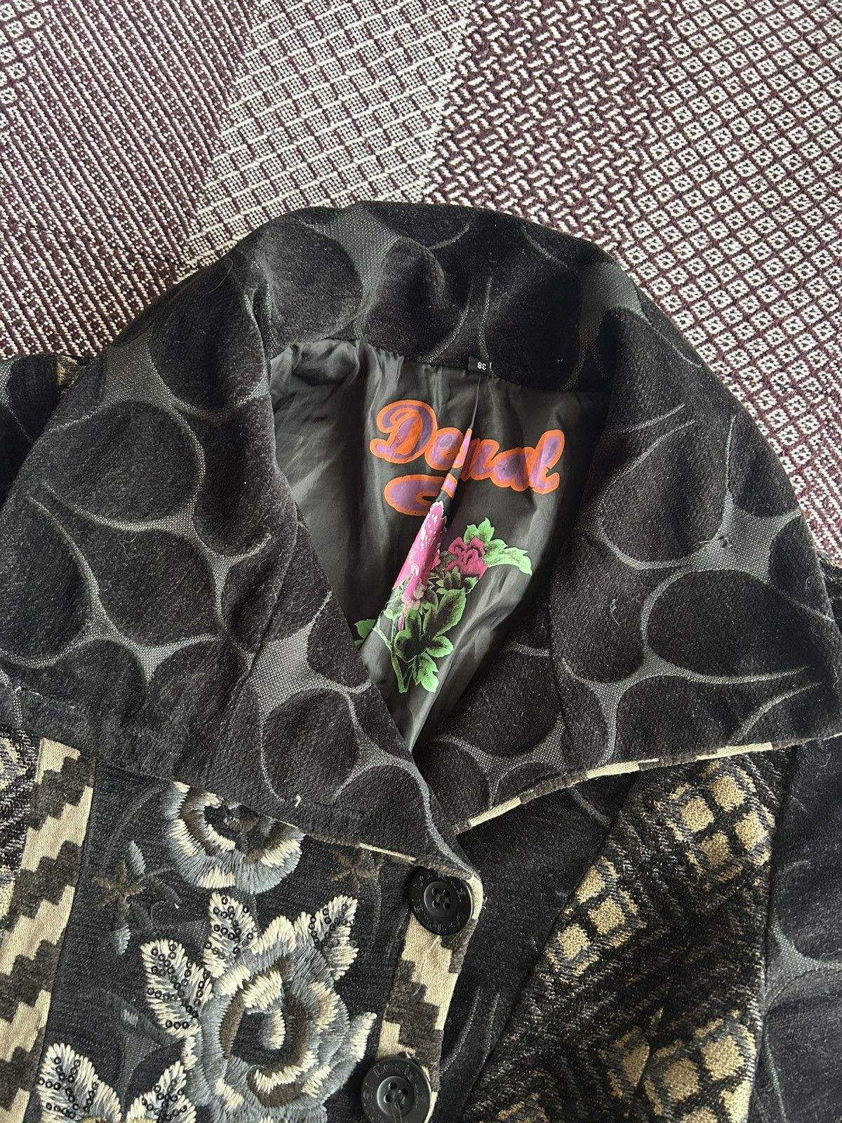 Desigual Desigual Women Heavy Coat Multicoloured Solid Style Size 38 Size M / US 6-8 / IT 42-44 - 8 Thumbnail