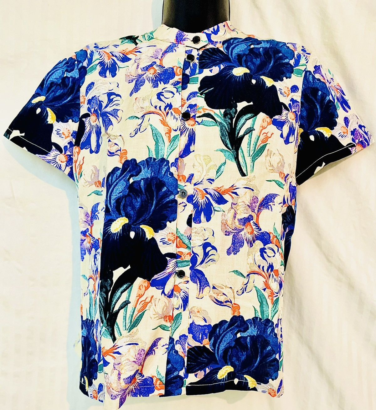 image of Rachel Comey- Floral Silk Blouse in Black Iris, Women's (Size Small)