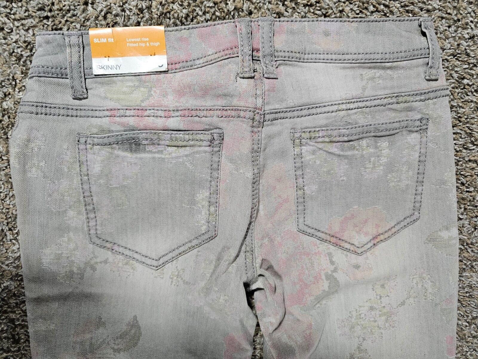 Mossimo Mossimo skinny fit 5 Black jambe moulante floral jeans NWT Size 30" / US 8 / IT 44 - 8 Thumbnail