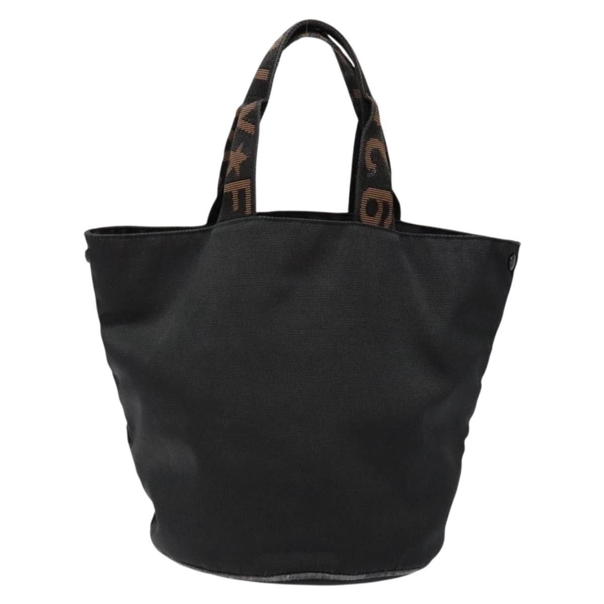 Fendi FENDI Hand Bag Canvas Black Brown Gold Size ONE SIZE - 3 Thumbnail