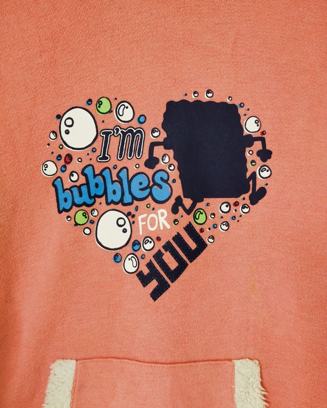 Cartoon Network × Disney × Nickelodeon Spongebob I'm Bubbles for You Pink Woman Sherpa Hoodie Size L / US 10 / IT 46 - 2 Thumbnail