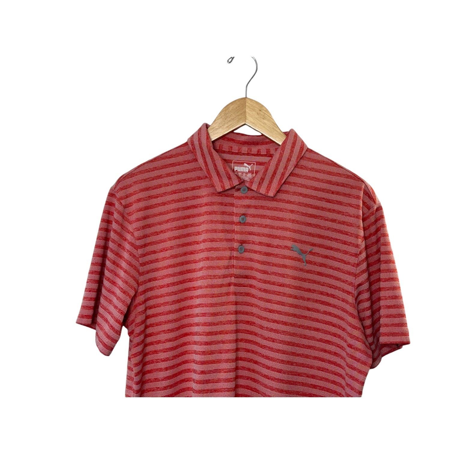 Puma PUMA Red Stripe Short Sleeve Polo Shirt Men's Size Large Size US L / EU 52-54 / 3 - 2 Thumbnail