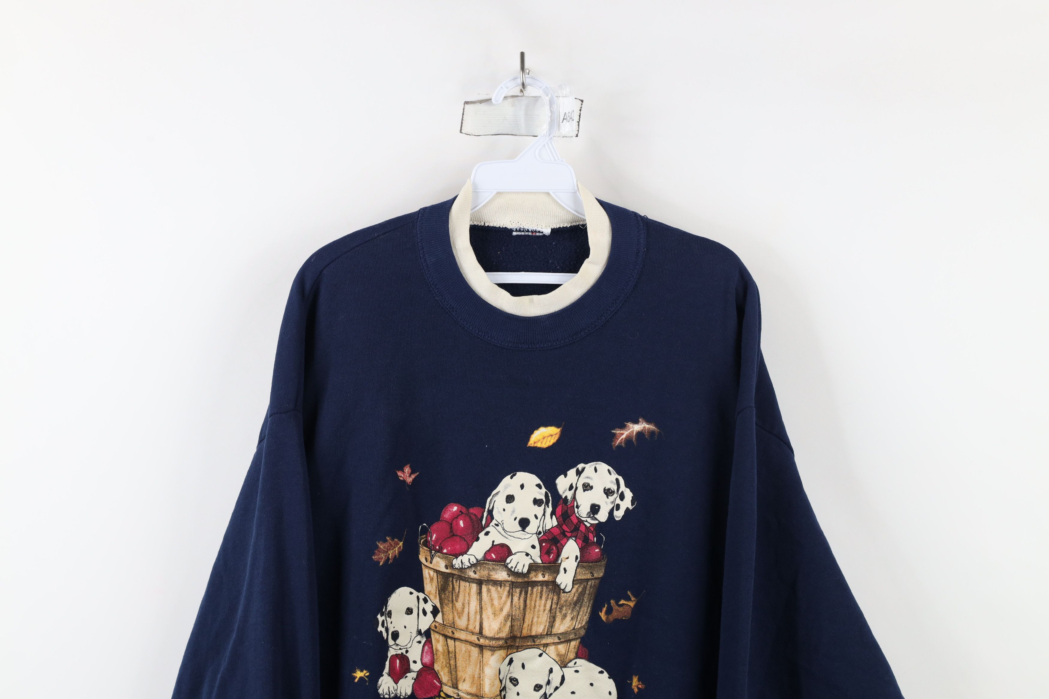 Vintage Vintage 90s Apple Orchard Dalmatian Dog Puppy Sweatshirt Size XL / US 12-14 / IT 48-50 - 2 Thumbnail