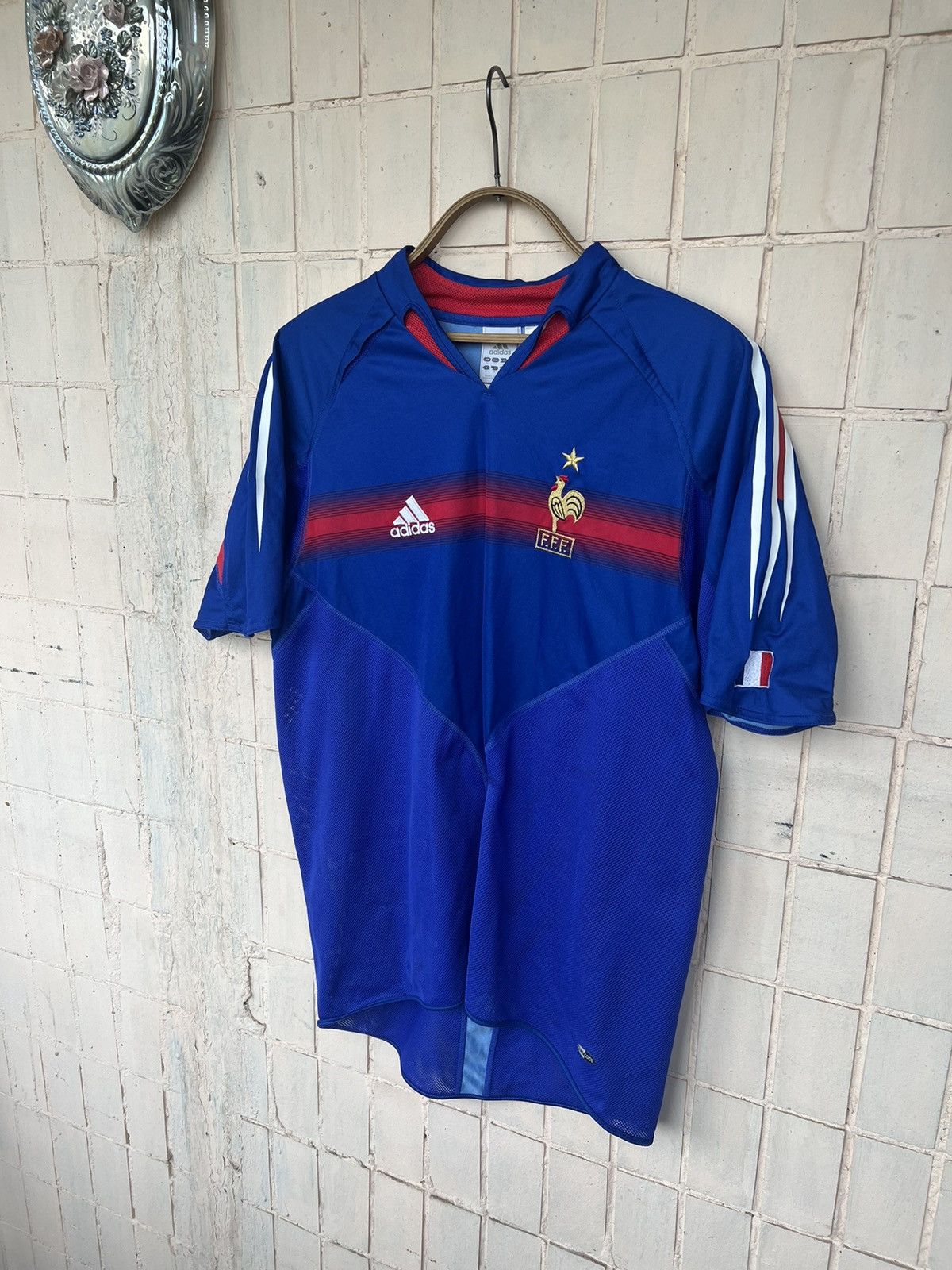 Adidas Vintage Adidas 2003 F.F.F French National Soccer Jersey Size US M / EU 48-50 / 2 - 2 Thumbnail