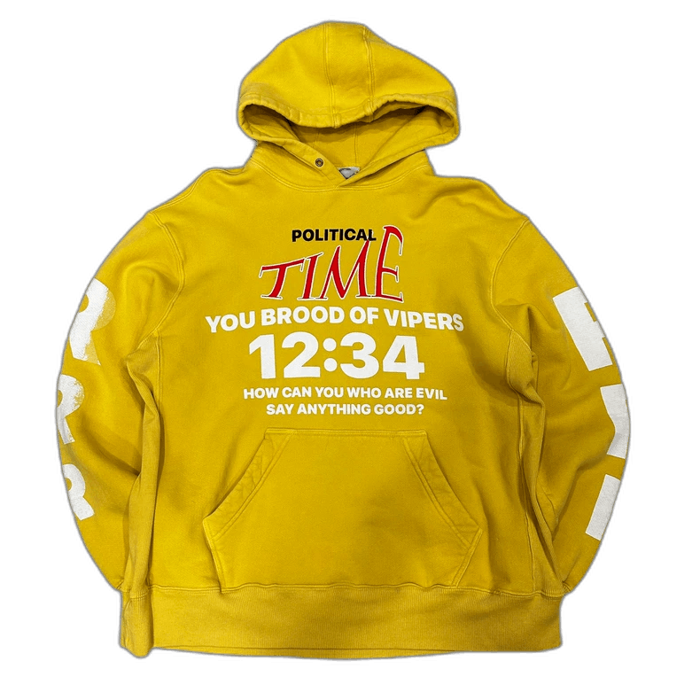 Balenciaga Political Time Brood of Vipers Yellow Hoodie Size US L / EU 52-54 / 3 - 1 Thumbnail