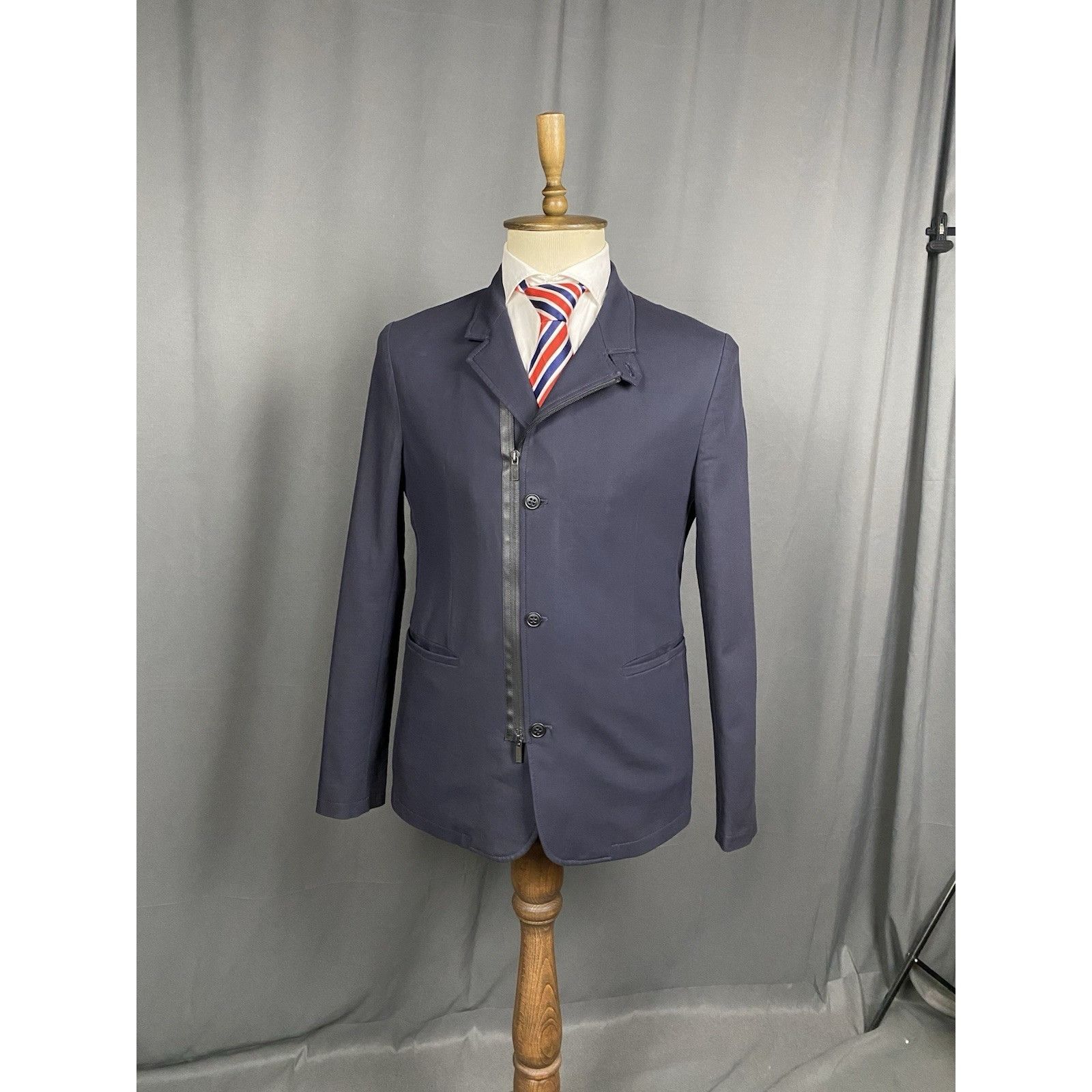 Emporio Armani Emporio Armani Johnny Men's Blue Zip Sportcoat Jacket Size 5 Size US M / EU 48-50 / 2 - 1 Thumbnail