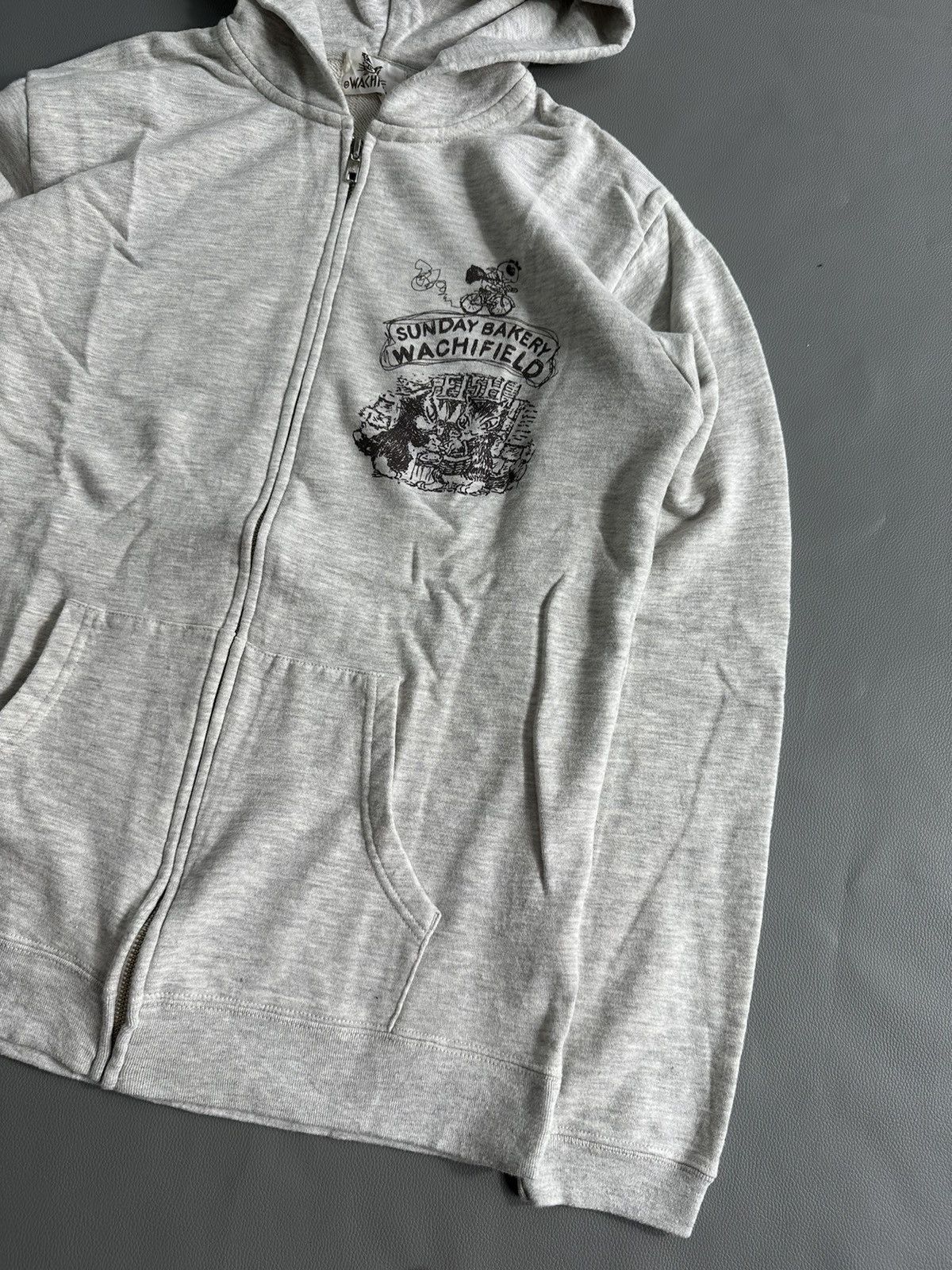 Hysteric Glamour WACHIFIELD CAT GREY COLOUR ZIP HOODIE Size US M / EU 48-50 / 2 - 6 Thumbnail