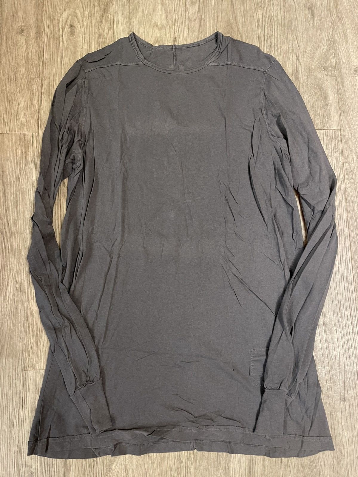 Rick Owens Drkshdw Rick Owens LS Tee Flint (dark gray) Size US XL / EU 56 / 4 - 1 Thumbnail