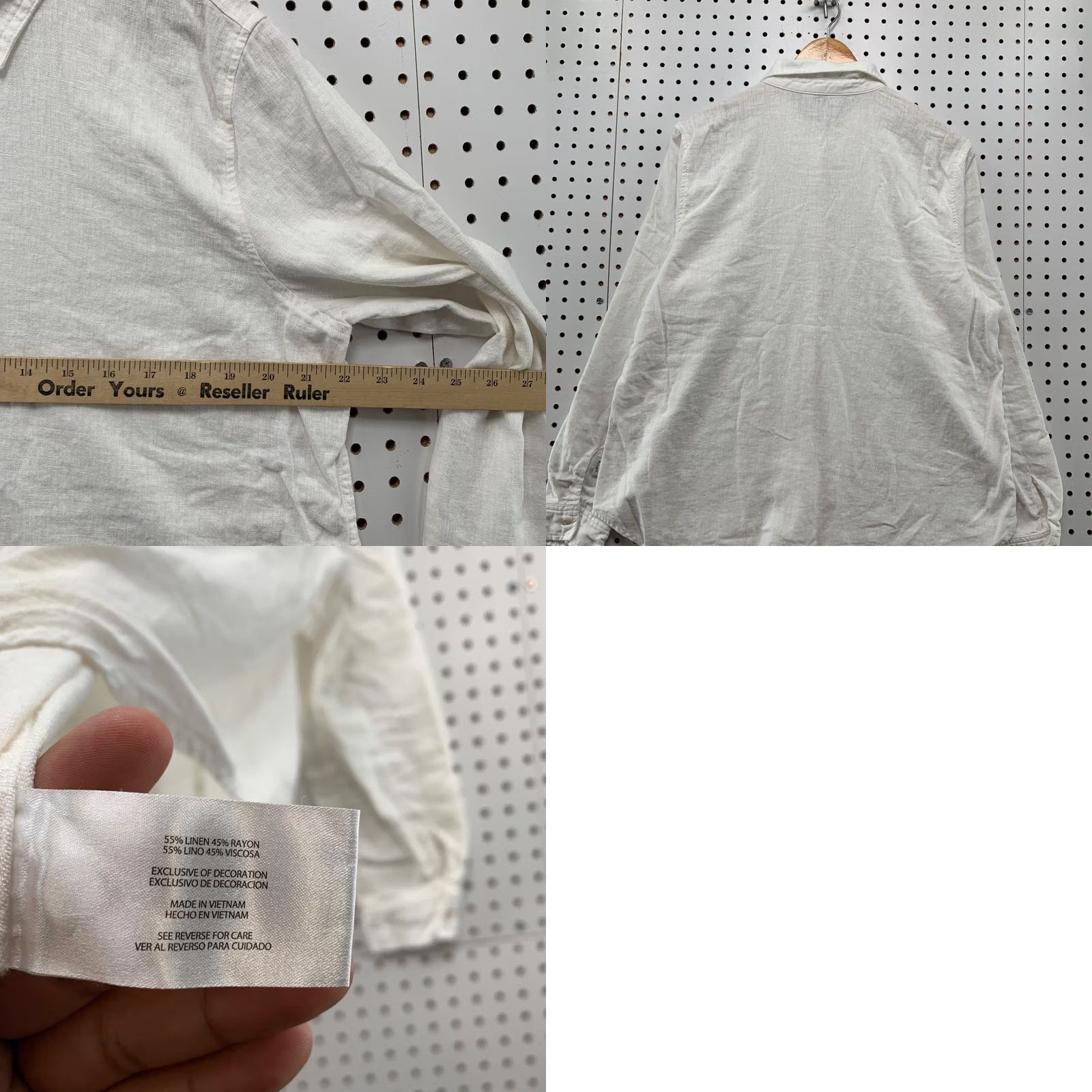 Orvis Orvis Linen Blend Button Shirt Womens XL White Long Sleeve 22x27 Size XL / US 12-14 / IT 48-50 - 9 Thumbnail