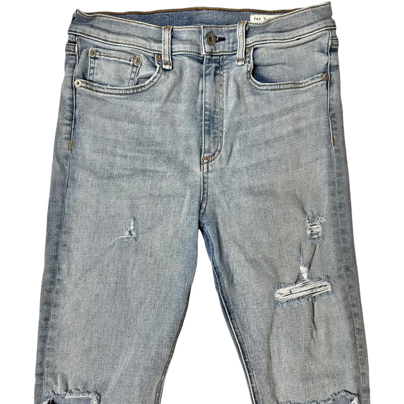 Rag & Bone Rag & Bone Distressed High Rise Ankle Skinny Jeans Womens 29 Size 29" - 3 Thumbnail