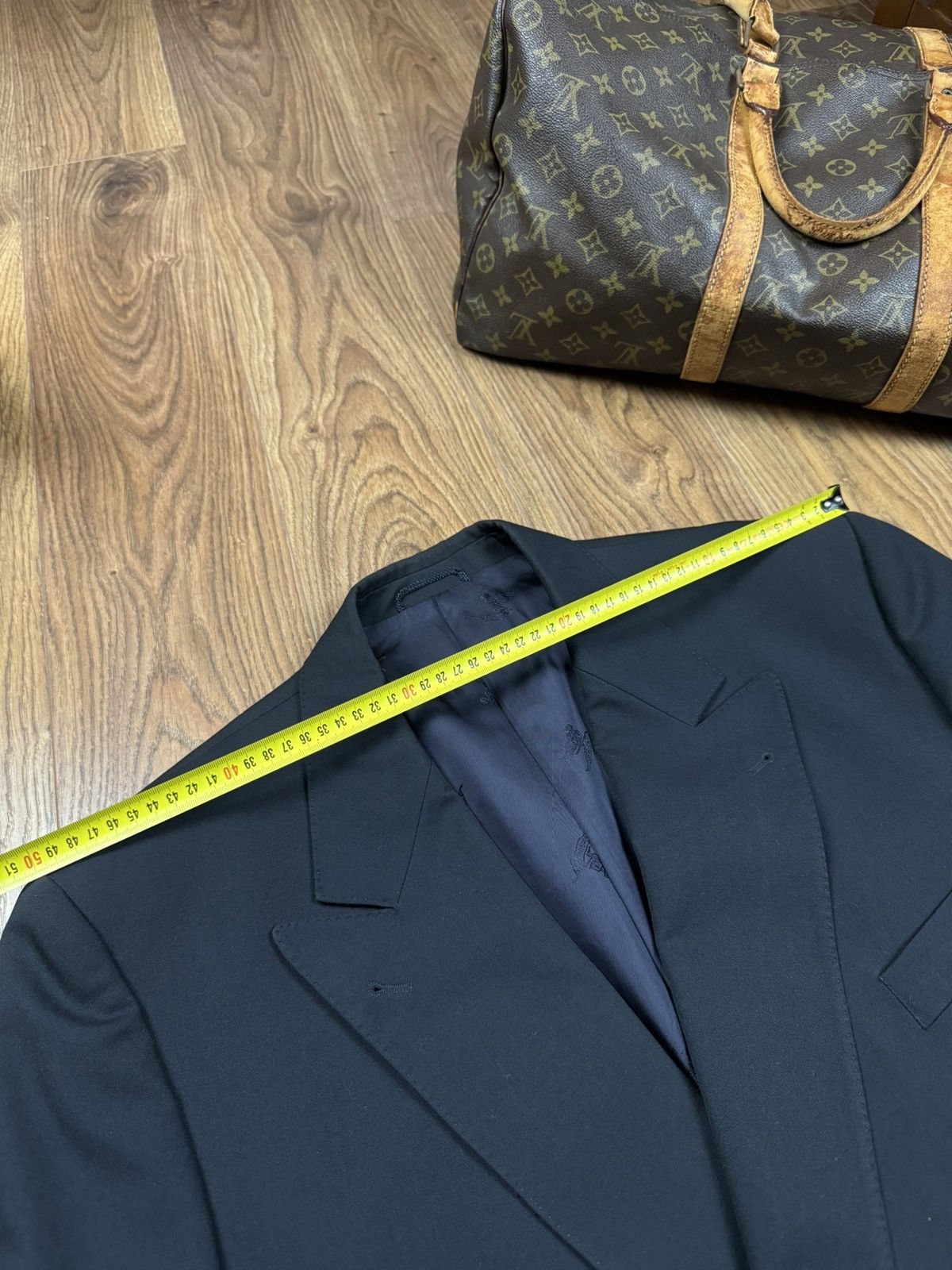 Burberry Vintage wool navy blazer Burberry original luxury item Size 54L - 9 Thumbnail