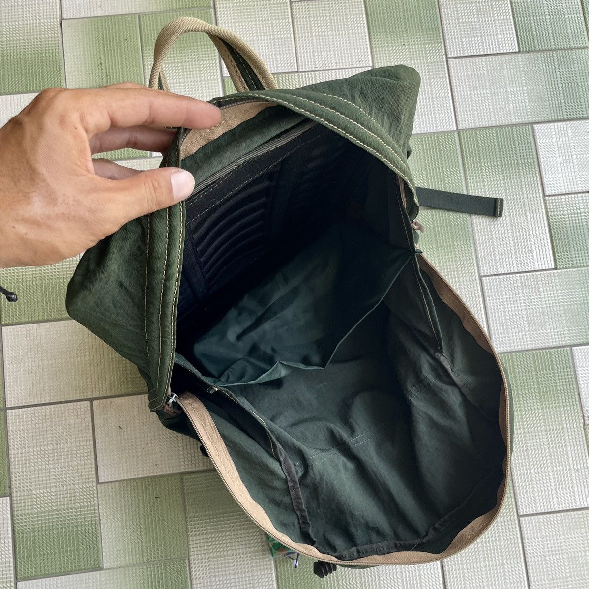Japanese Brand ❗️ RARE GREEN ARMY HEDGREN BY XAVIER KEGELS BACKPACK Size ONE SIZE - 12 Thumbnail
