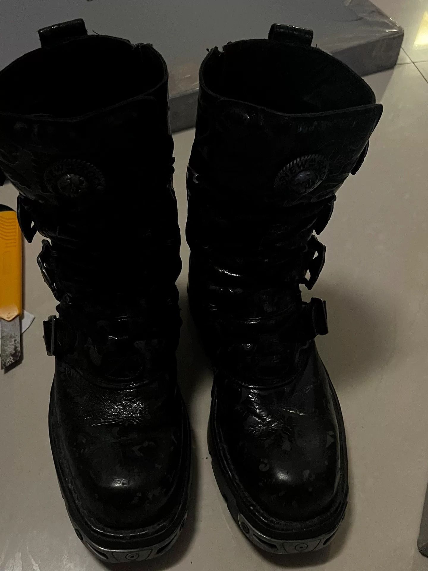 New Rock Rock Rock Metal Motorcycle Boots Size US 10 / EU 43 - 5 Thumbnail