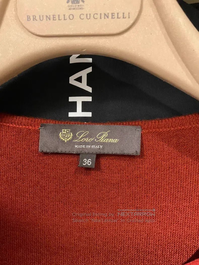 Loro Piana Loro Piana Burgundy Silk Cashmere Knit Top, Front 100% Sil Size XXS / US 00 / IT 34 - 3 Thumbnail