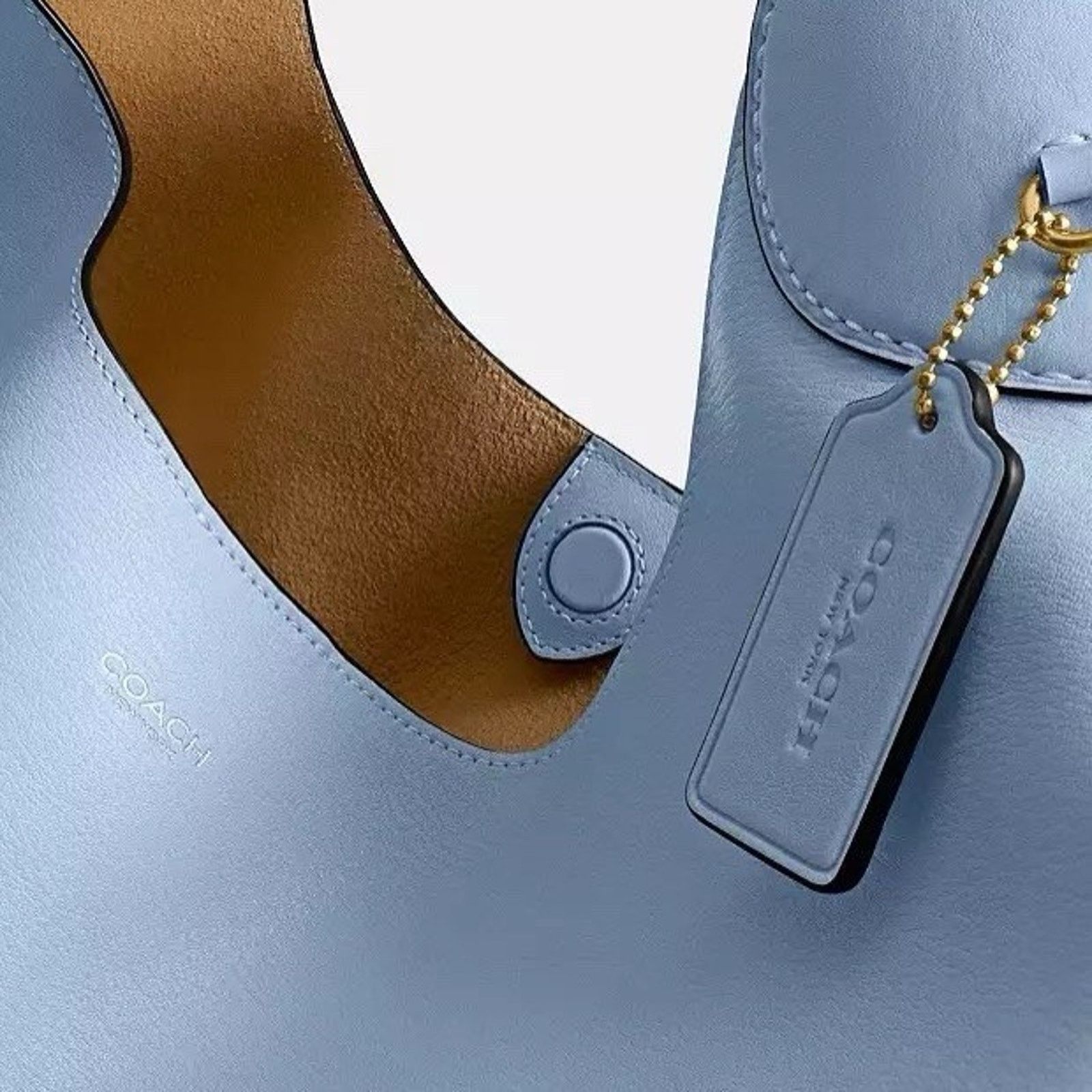 Coach NWT Coach Brooklyn Shoulder Bag 39 Bluebell Leather CU044 Size ONE SIZE - 6 Thumbnail