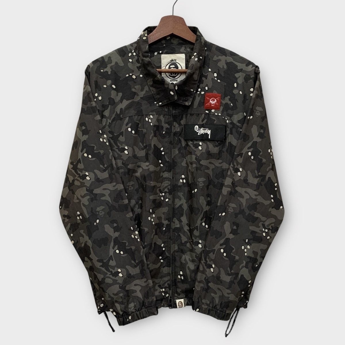 Bape × Stussy A BATHING APE X STUSSY COLLABORATION CAMO JACKET Size US M / EU 48-50 / 2 - 2 Thumbnail