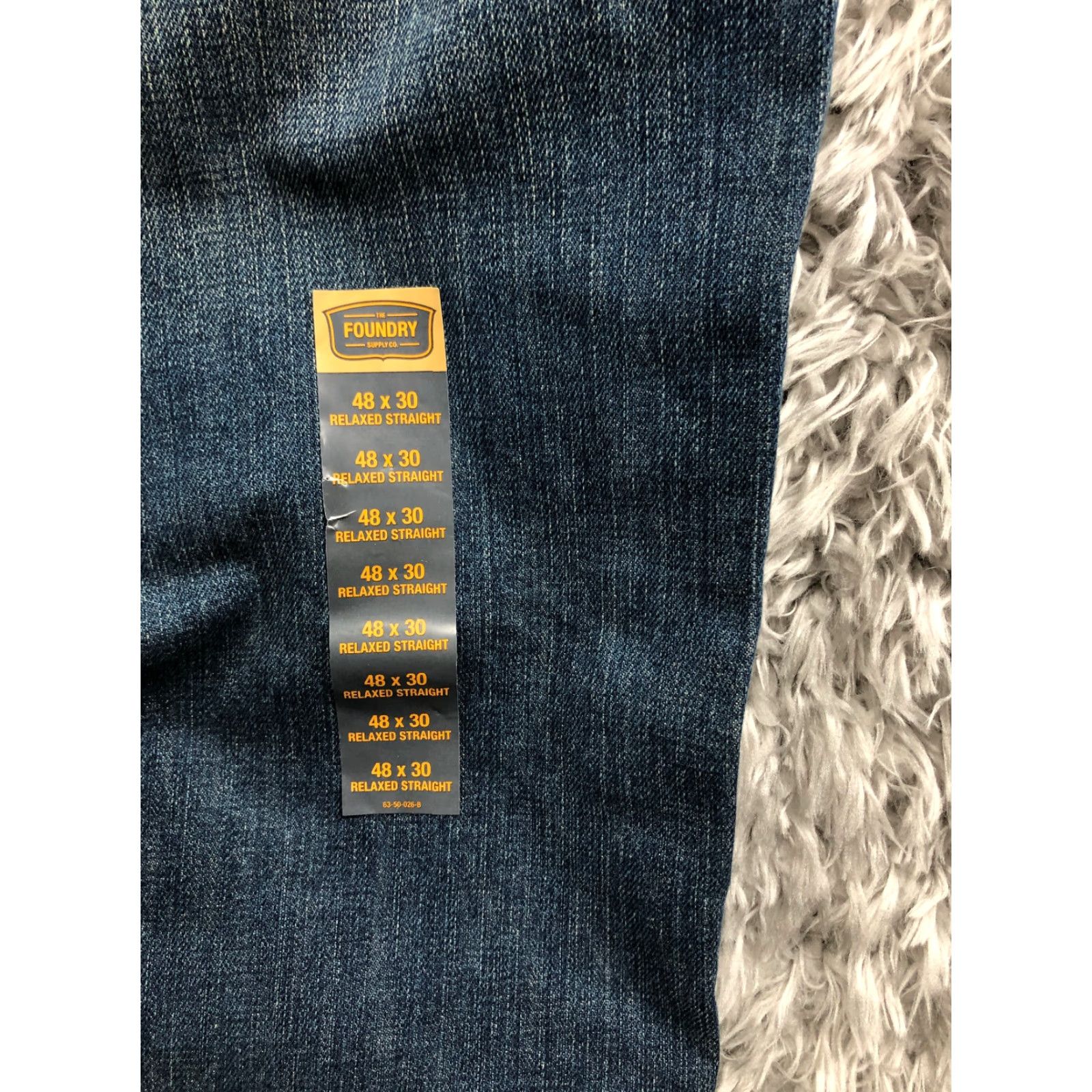 Vintage Foundry Jeans Size 38x32 Mens Relaxed Straight Leg Dark Wash Blue Denim Size US 38 / EU 54 - 7 Thumbnail